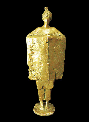山本眞輔「寿ぎの祈り」ブロンズ H46×W17×D12cm